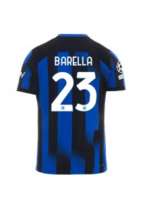 Inter Milan Nicolo Barella #23 Jalkapallovaatteet Kotipaita 2023-24 Lyhythihainen